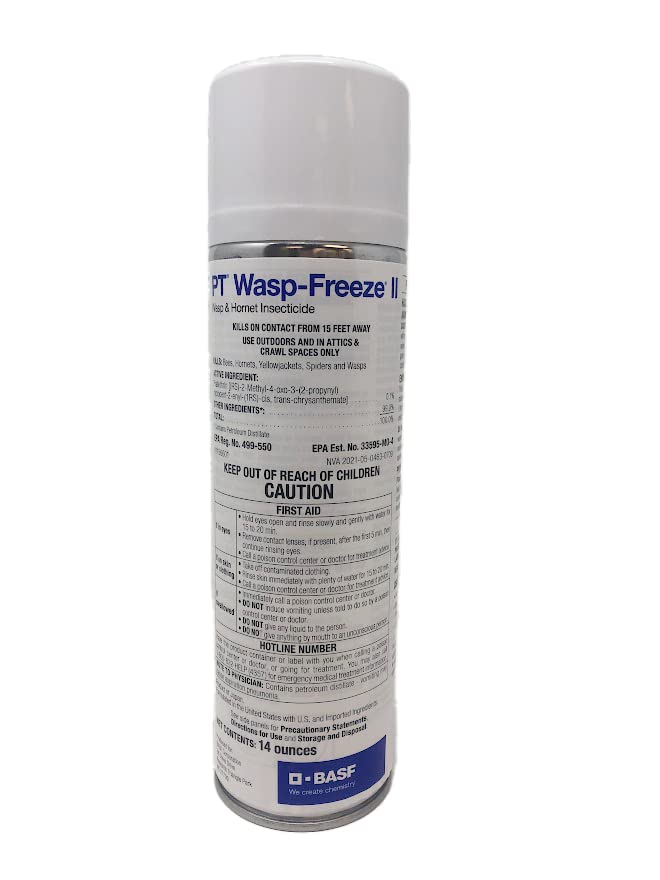BASF PT Wasp-Freeze sprays up to 15 feet for quick knockdown and safer outdoor treatment.
