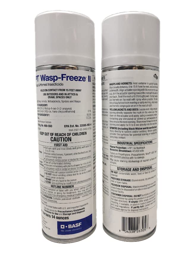 BASF PT Wasp-Freeze nest-elimination helps reduce re-infestation after targeted application.