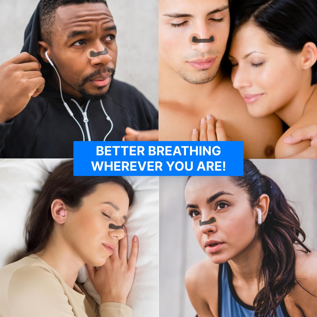Bash Stack Nasal Strips offer a universal fit for most nose shapes and sizes.