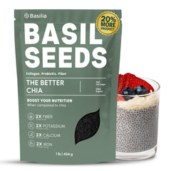Basilia Organic Basil Seeds 1lb bag ready to blend into meals