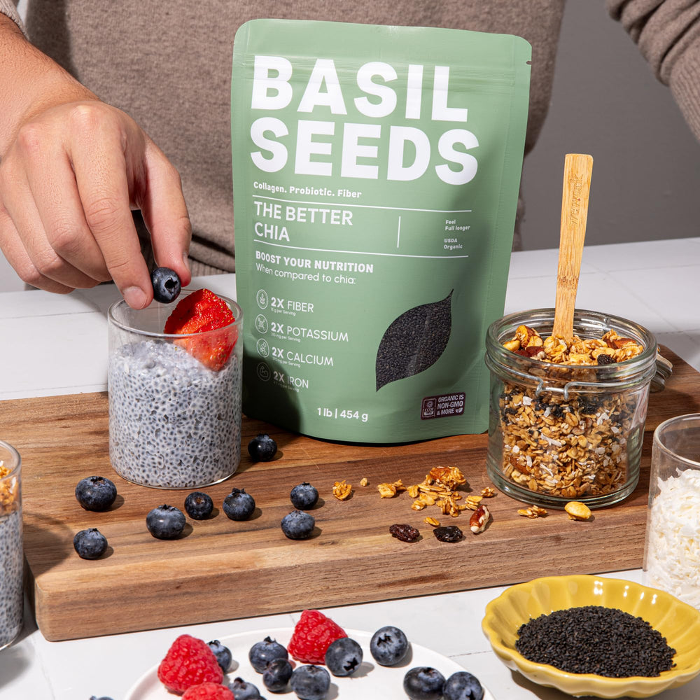 Basilia Basil Seeds pack shot showing the 1lb bag