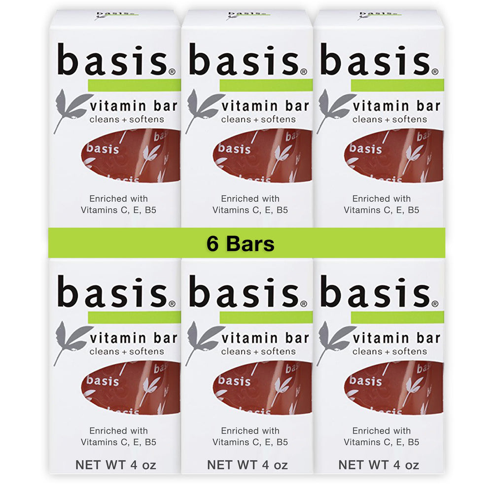 Basis Vitamin Bar Soap bulk pack for daily cleansing and hydration