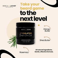 Bask & Lather beard application shows easy conditioning and styling.