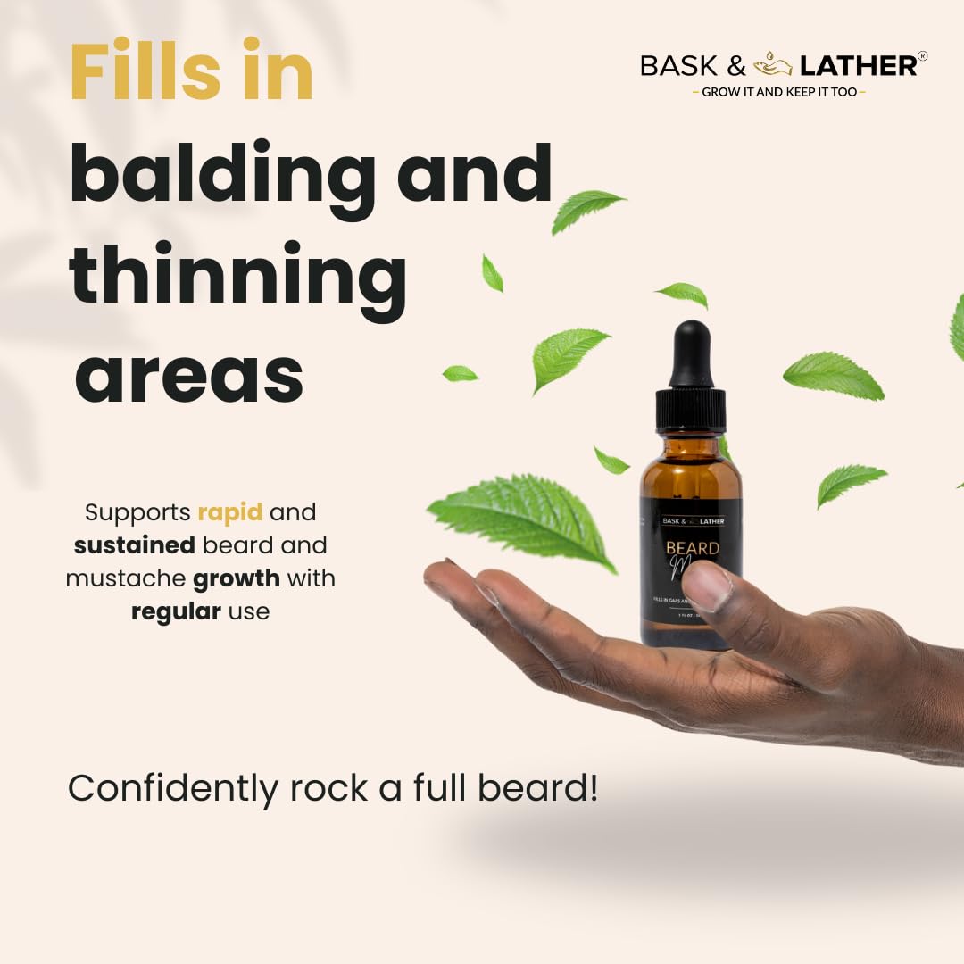 Patchy beard area before using Bask & Lather growth oil