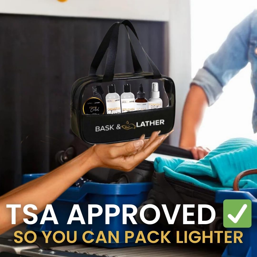 Bask & Lather On the Go edge-control travel — sleek hold for quick styling