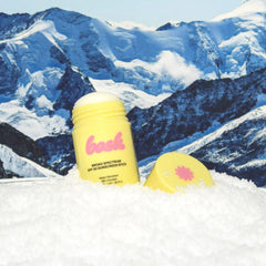 Bask SPF 50 sunscreen stick showing glove-friendly twist-up design for on-the-go use.
