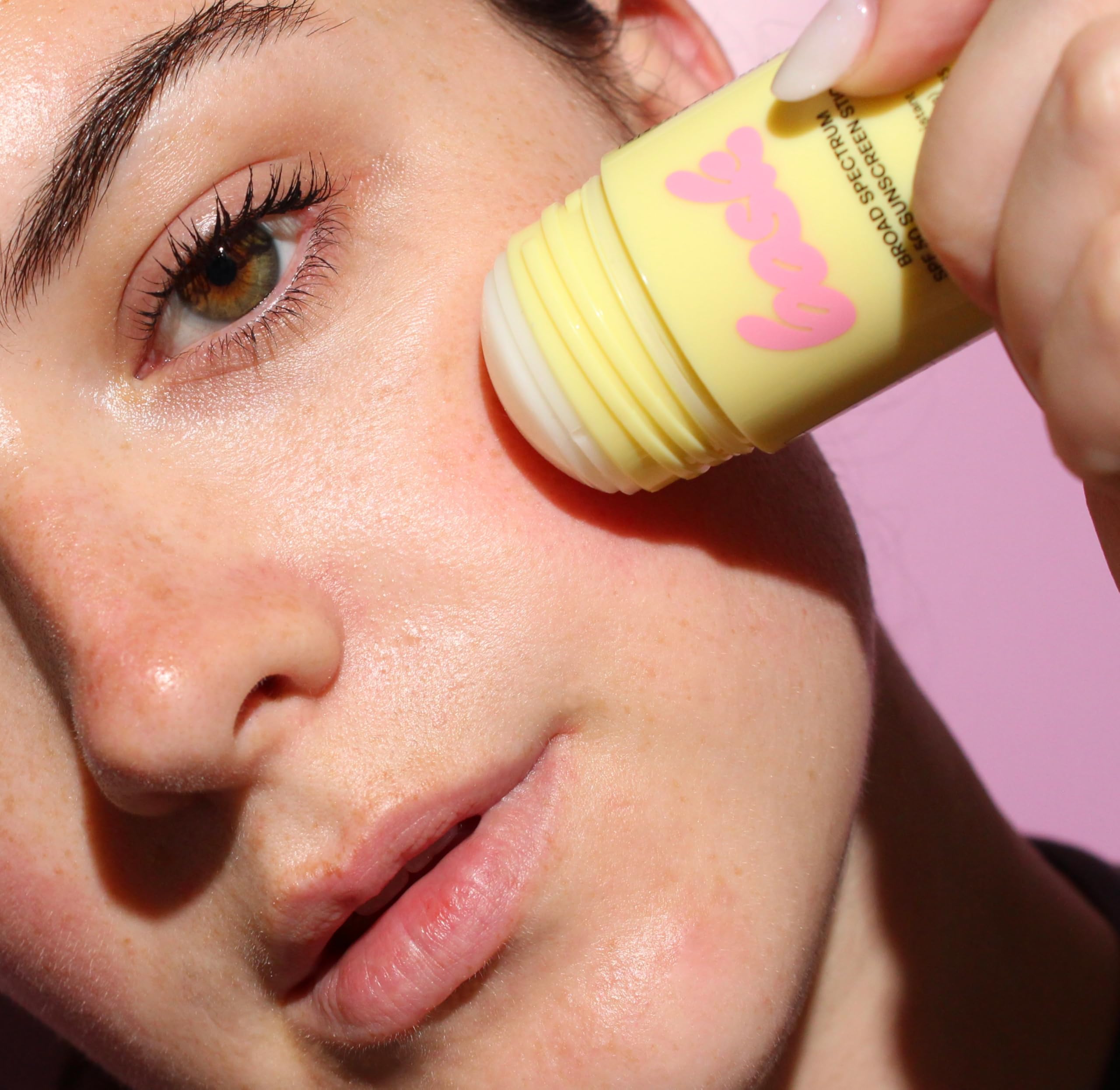 Bask SPF 50 stick demonstrating water resistance during activity.