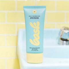 Bask Suncare primer-friendly formula provides a smooth base without tint or fragrance.