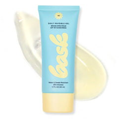 Bask Suncare SPF 40 gel application demonstrates a silky, light protective layer for daily wear.