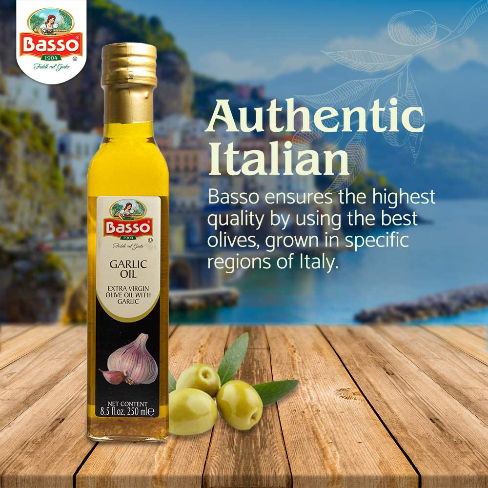 BASSO 1904 Garlic Oil for marination and flavorful dishes.
