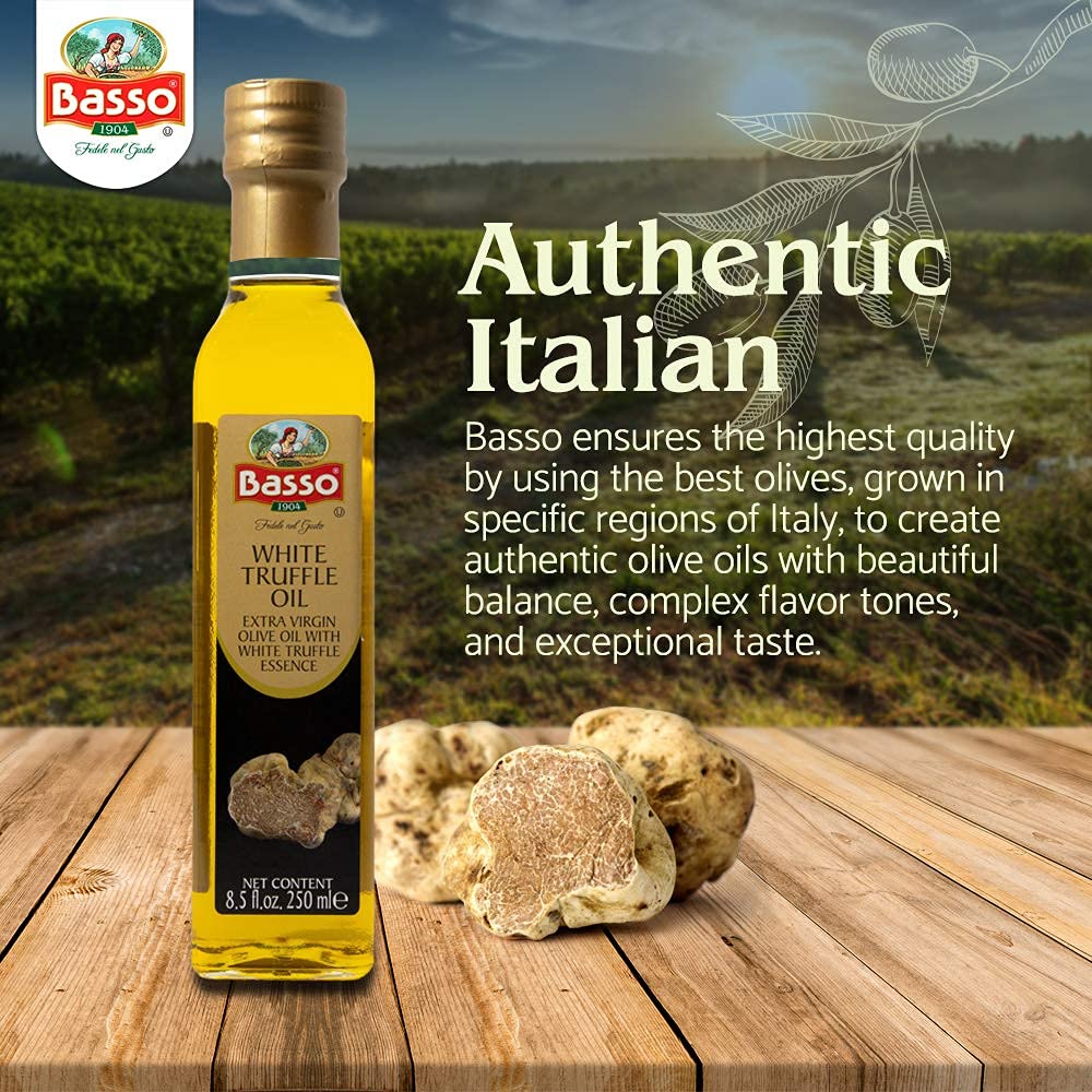 BASSO 1904 truffle oil adds earthy depth to steak.