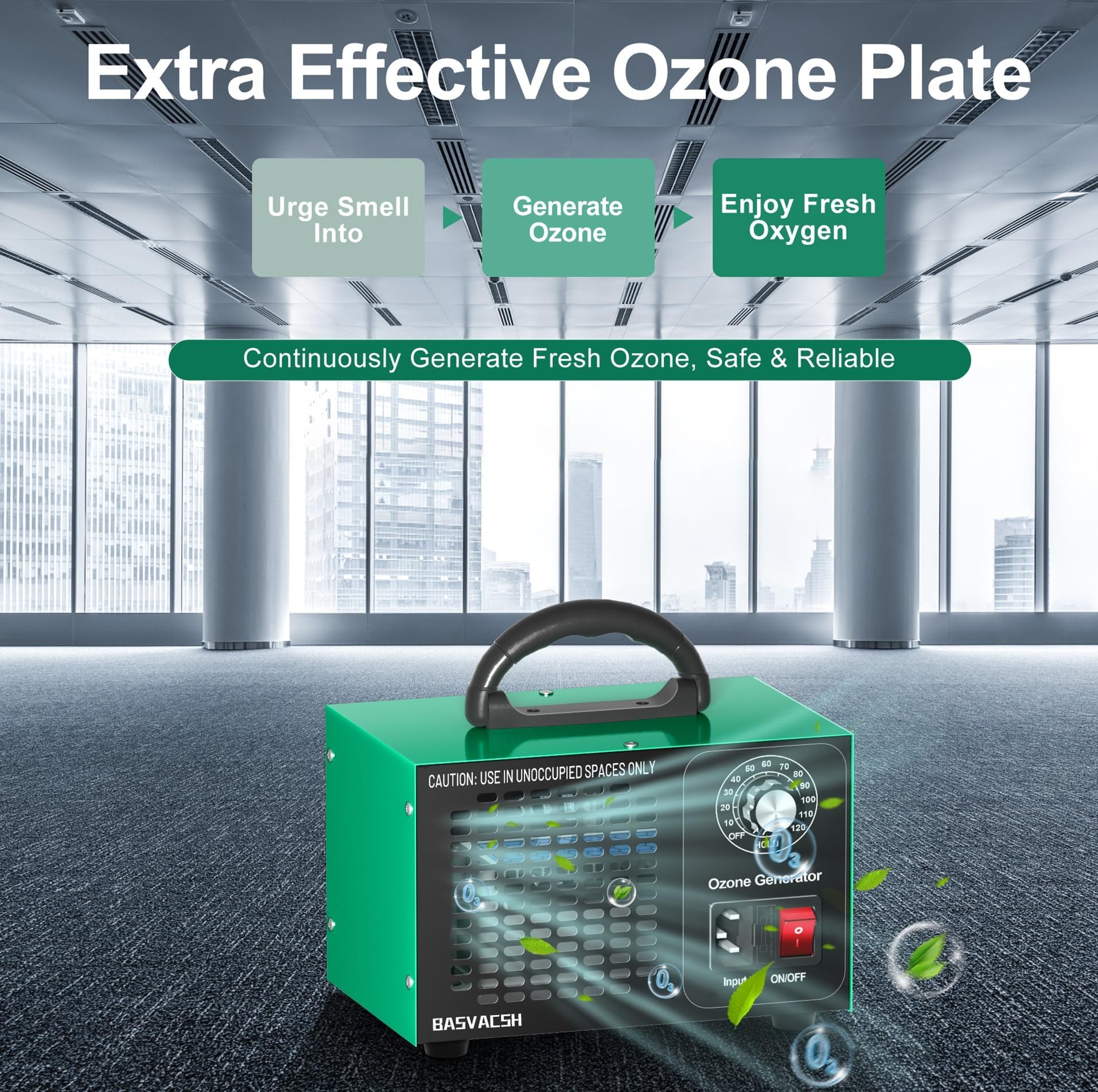 Basvacsh ozone plate assembly highlights high output for fast treatment.