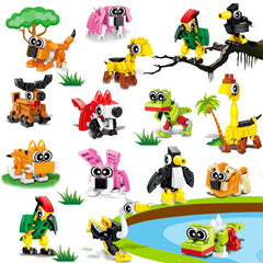 Basytodio 20pcs mini animal blocks for party favors and classroom gifts.