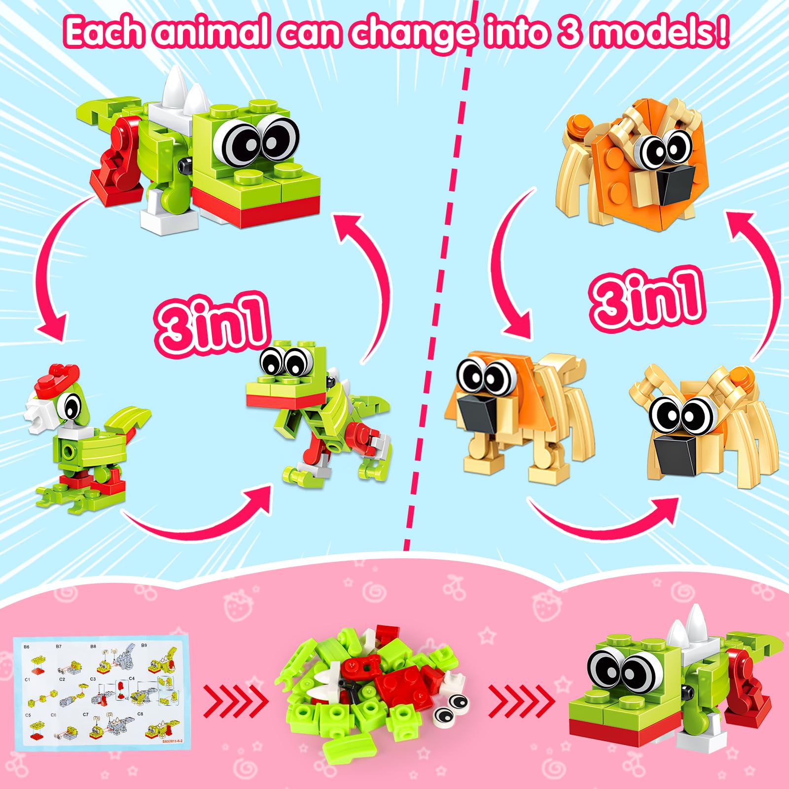 Basytodio colorful animal-building-blocks support color recognition and fine motor play.