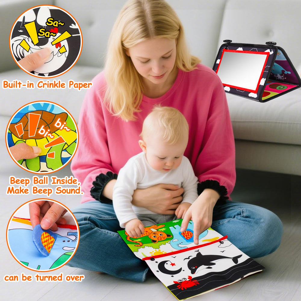 Basytodio tummy time playset boosts neck and arm movement during floor time.