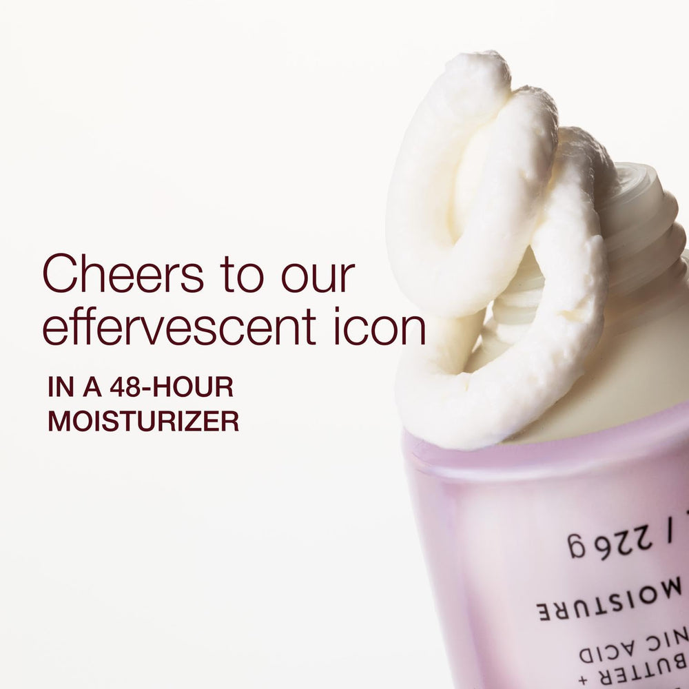 Champagne Toast cream packaging highlights eco-friendly recycled plastic