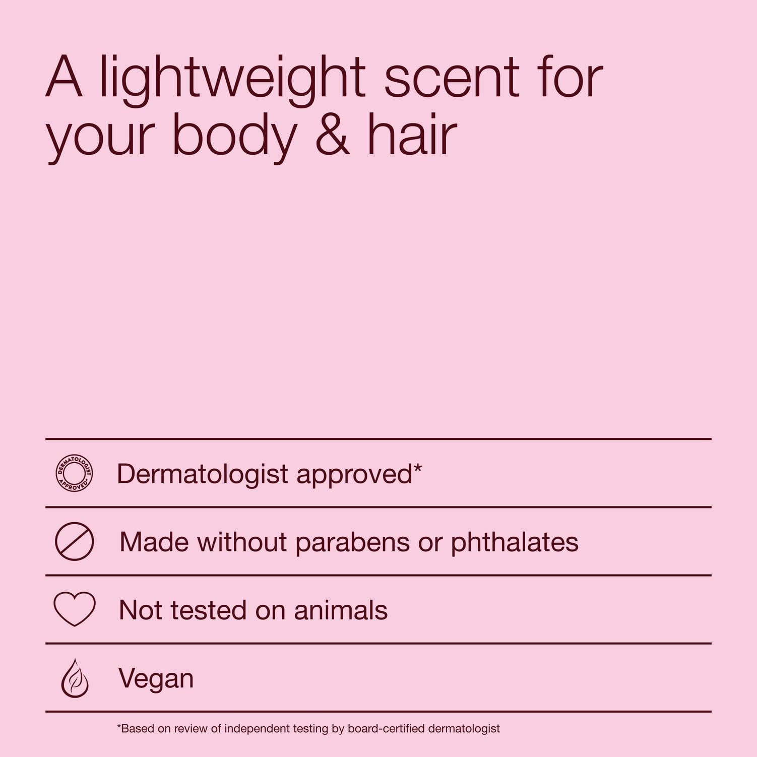 Bath & Body Works Champagne Toast spray application demonstrates even mist coverage.