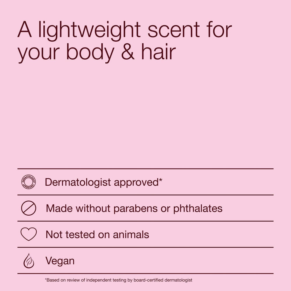 Bath & Body Works Champagne Toast spray application demonstrates even mist coverage.