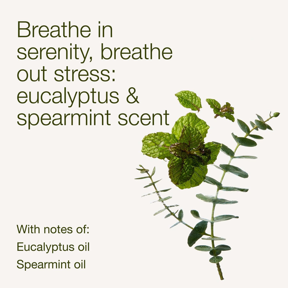 Bath & Body Works Eucalyptus Spearmint bath scene conveys relaxing ambiance.