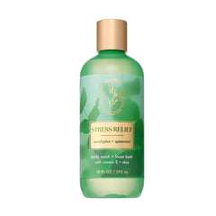 Bath & Body Works Eucalyptus Spearmint bottle pour for a refreshing daily cleanse.