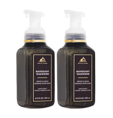 Bath and Body Works Gentle Foaming Hand Soap Mahogany Teakwood bottles for soft hands and fresh scent