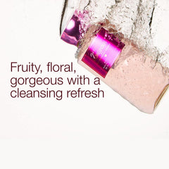Gingham Gorgeous label closeup highlights fruity floral scent notes.