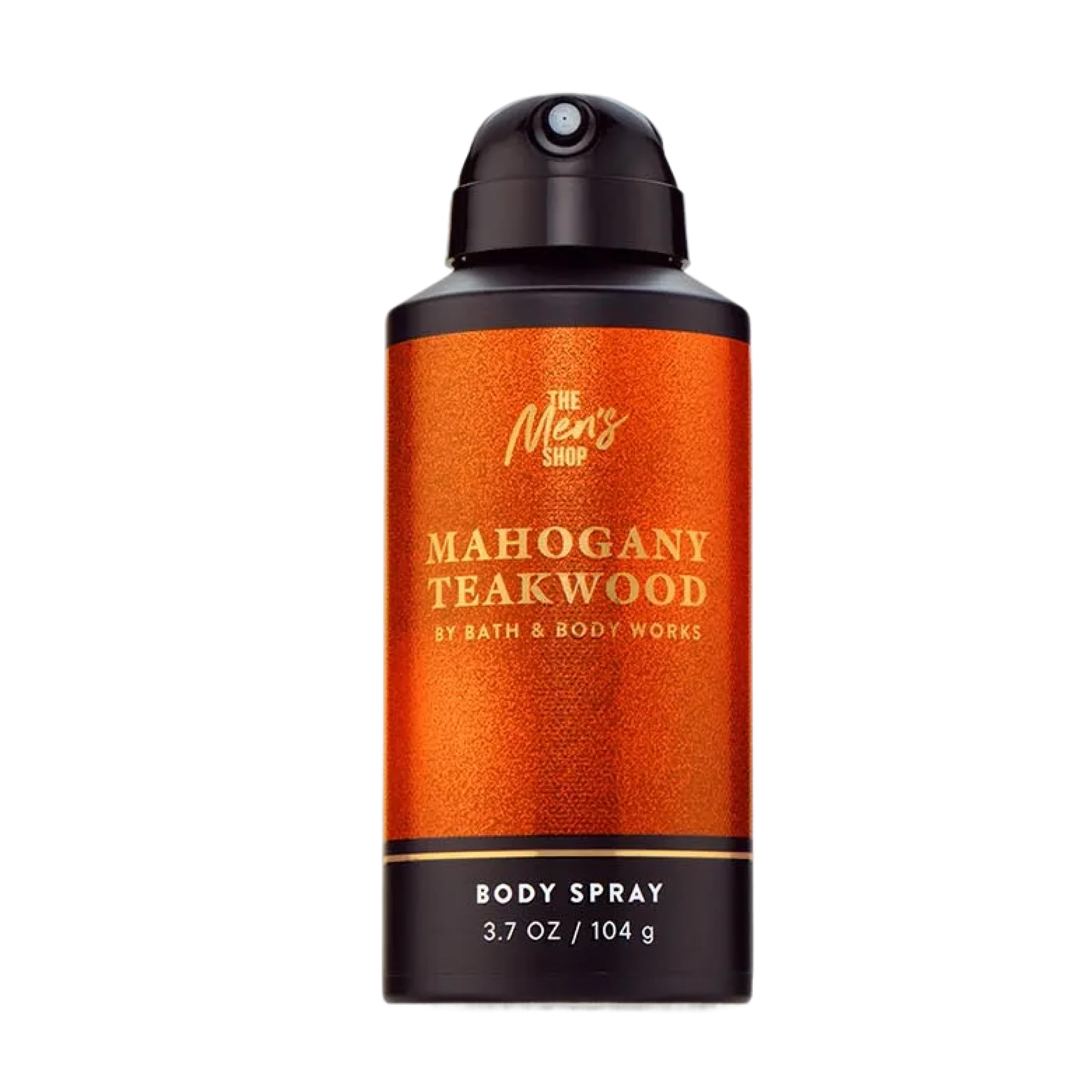 Bath & Body Works Mahogany Teakwood spray bottle with long-lasting woodsy fragrance for men.