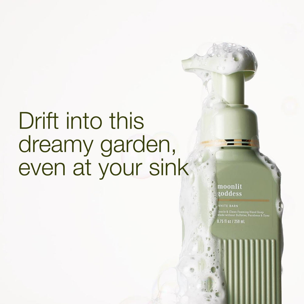 Moonlit Goddess fragrance close-up on label, highlighting a floral scent.