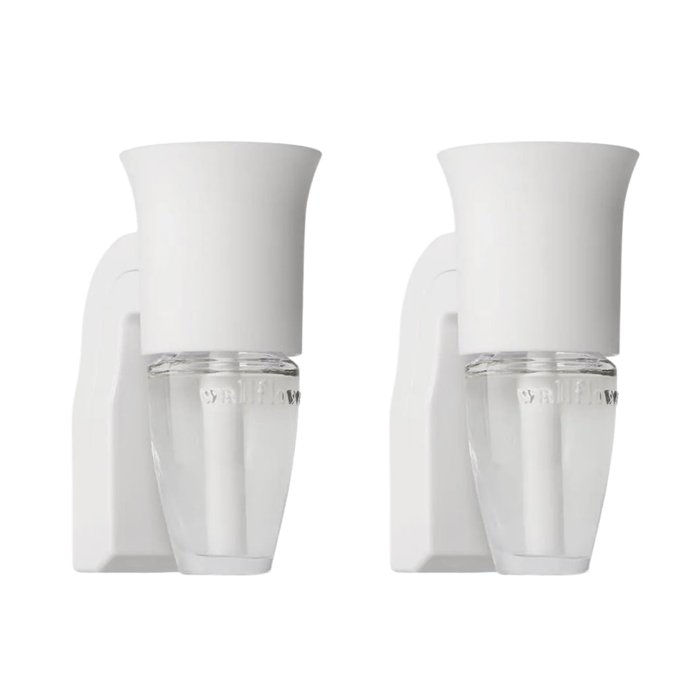 Bath & Body Works Wallflowers plug with white flare design for flameless, continuous room fragrance