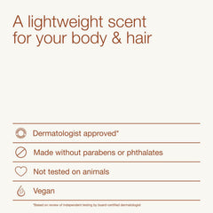 Label detail showing ingredients and cozy vanilla vibe.