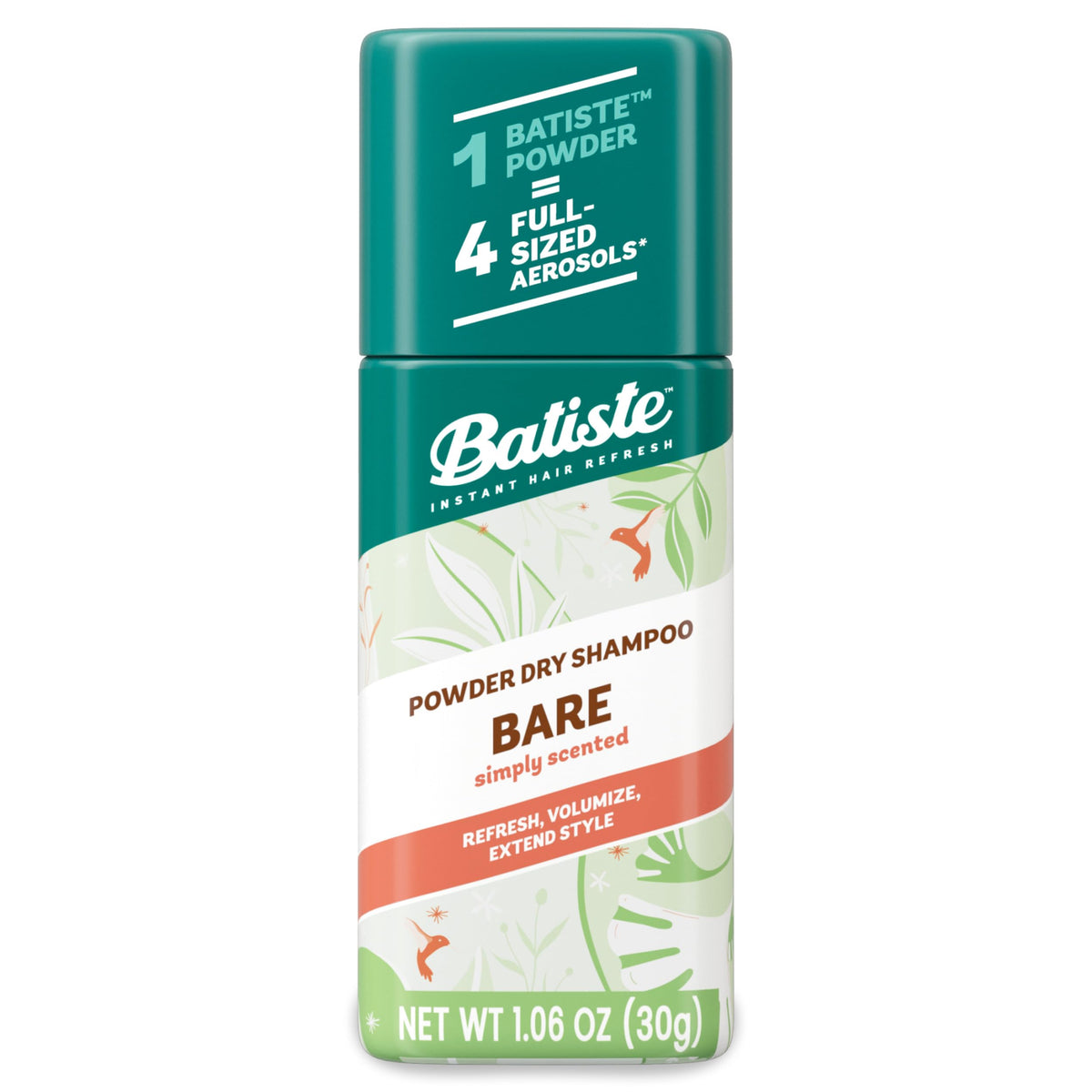 Batiste Bare Powder Dry Shampoo bottle for instant root refreshment
