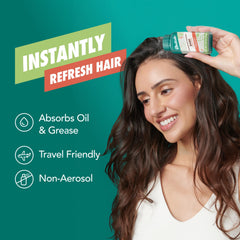 Dial-controlled powder dispense demonstrates precise application on hair