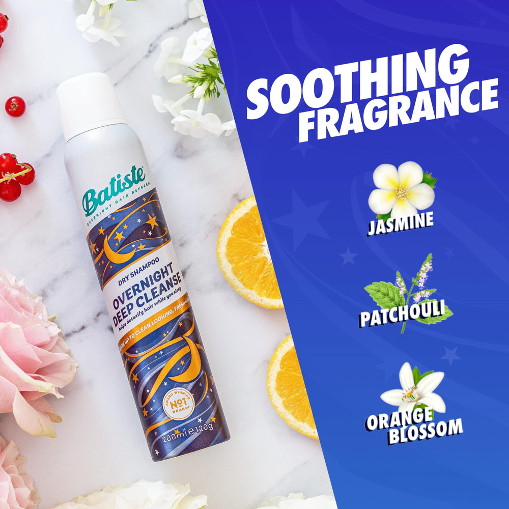 Batiste charcoal-baking soda ingredients graphic highlights cleansing power.