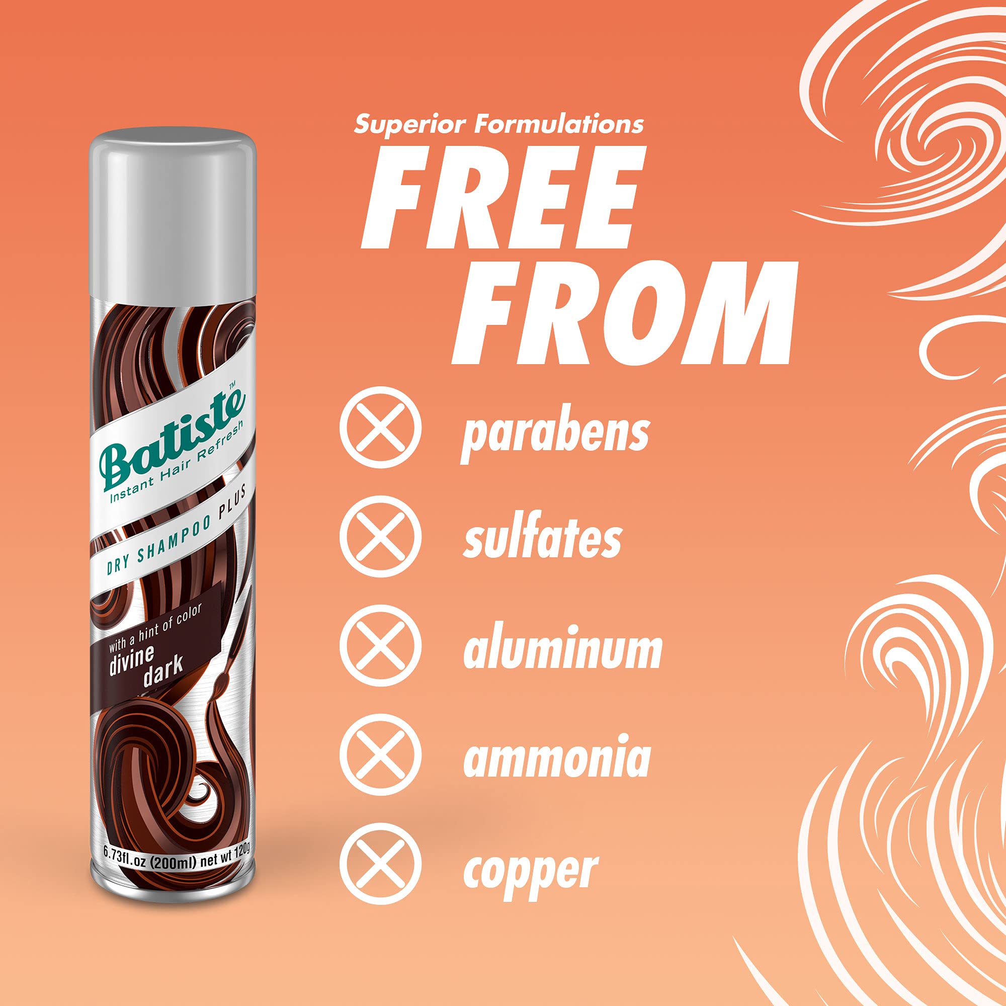 Batiste dry shampoo packaging for travel keeps hair fresh on the go.
