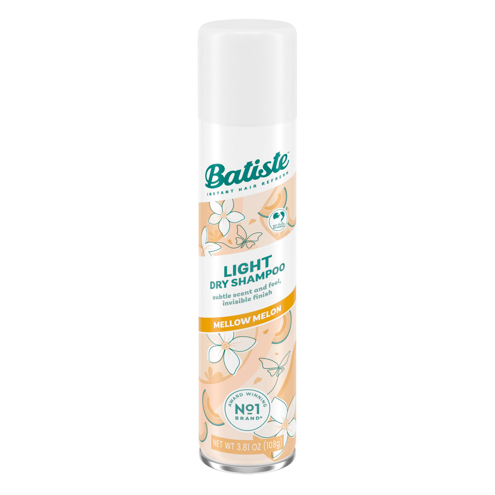 Batiste Light Dry Shampoo Mellow Melon can delivering instant freshness with an invisible finish.