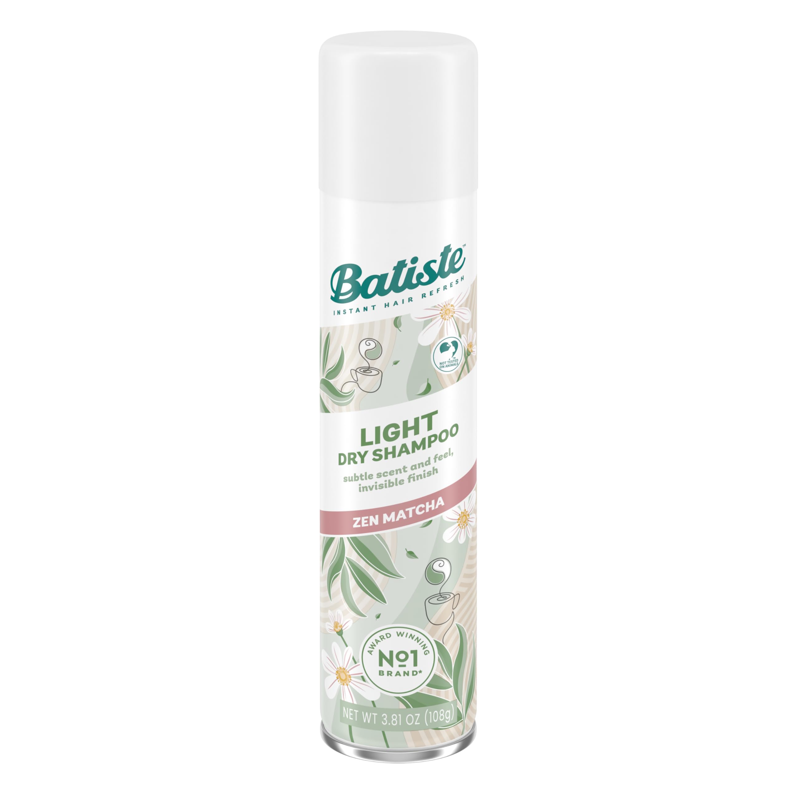 Batiste Light Zen Matcha dry shampoo can delivers quick refresh between washes with invisible finish.