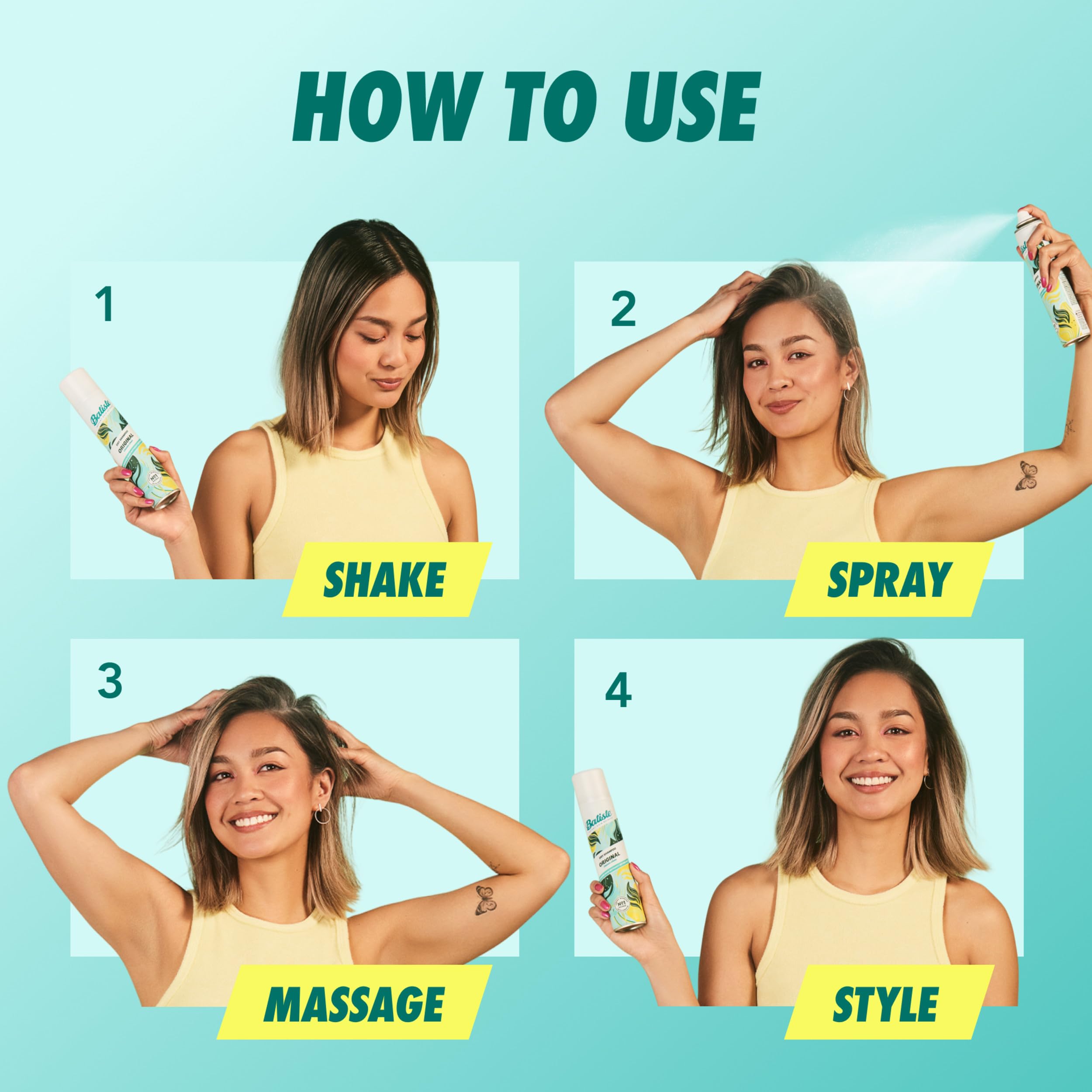 Batiste Original Dry Shampoo suitable for all colors.
