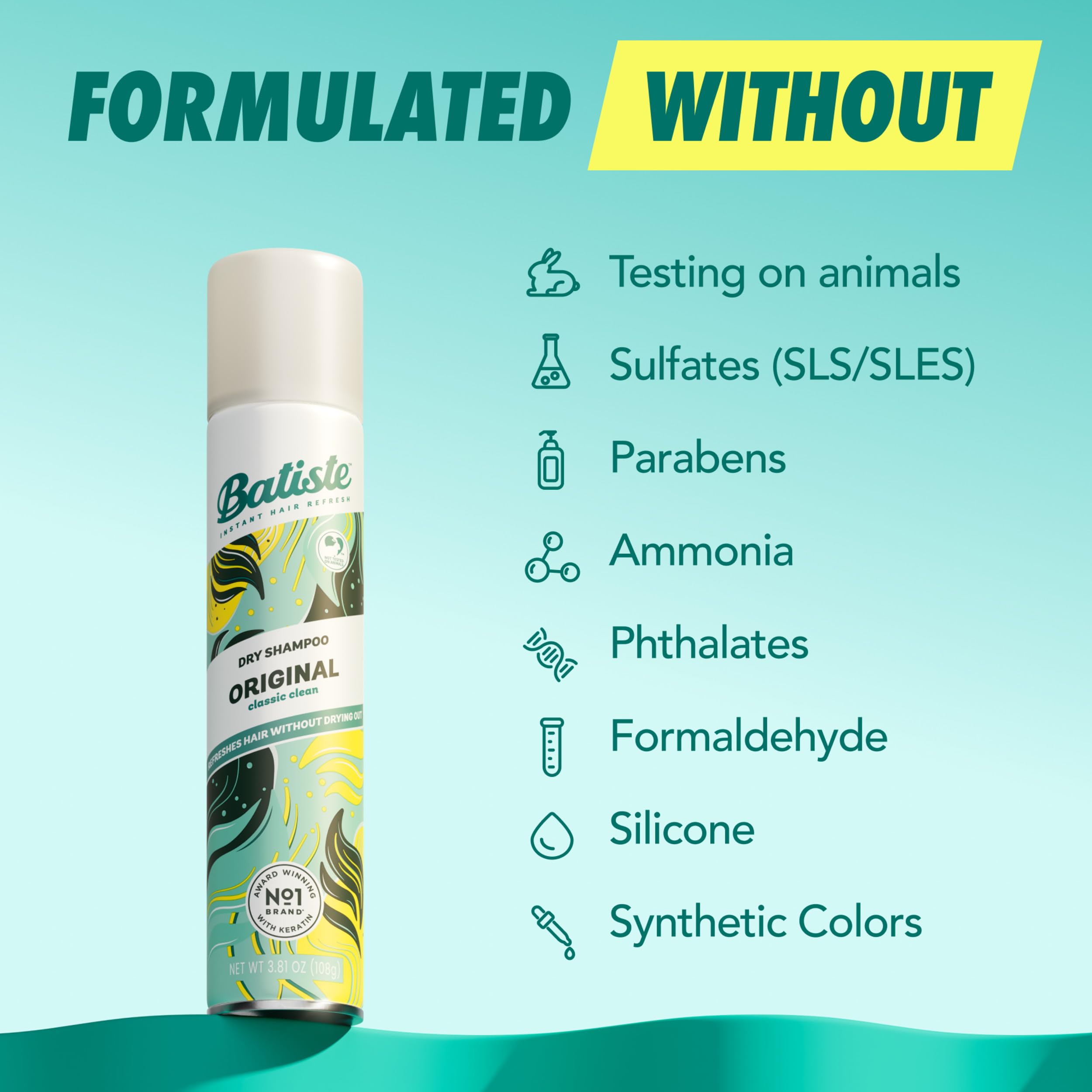 Batiste Original Dry Shampoo oil absorption at roots.