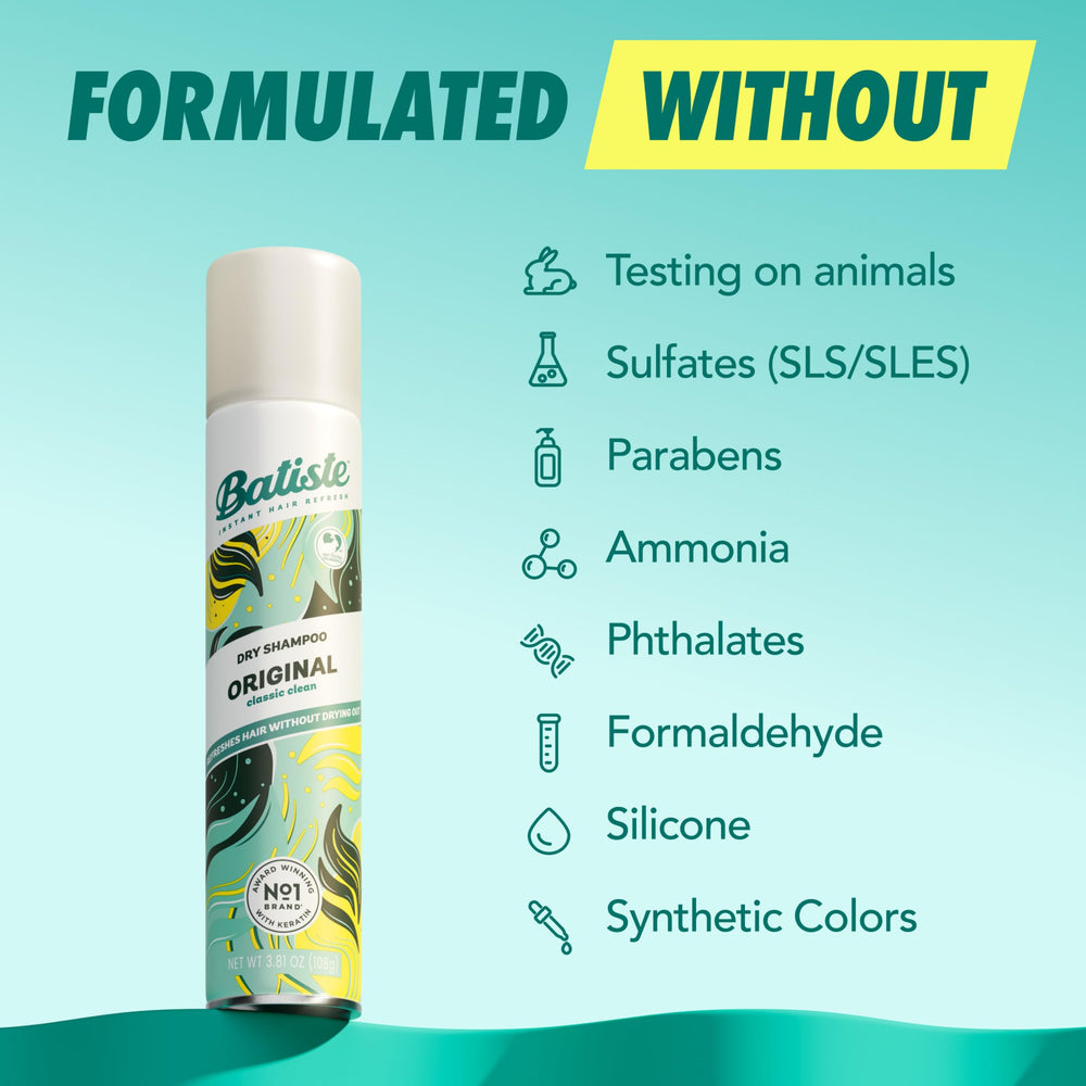 Batiste Original Dry Shampoo oil absorption at roots.