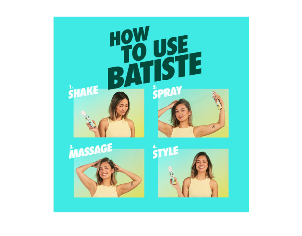 Batiste Original usage at roots conveys fast refresh and easy styling