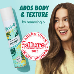 Batiste Original Dry Shampoo adds volume and texture.