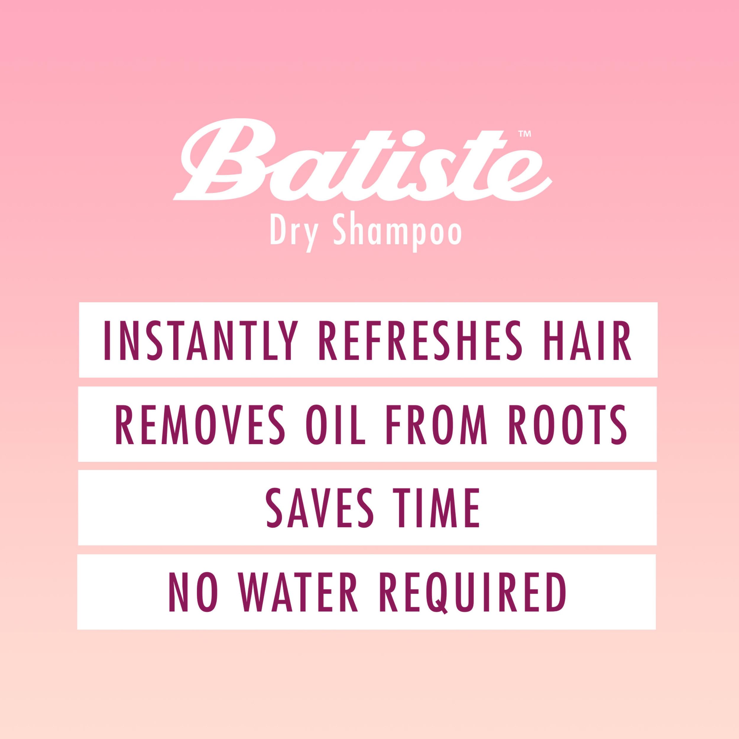 Batiste Rose Gold quick dry styling and easy touch ups after spraying.