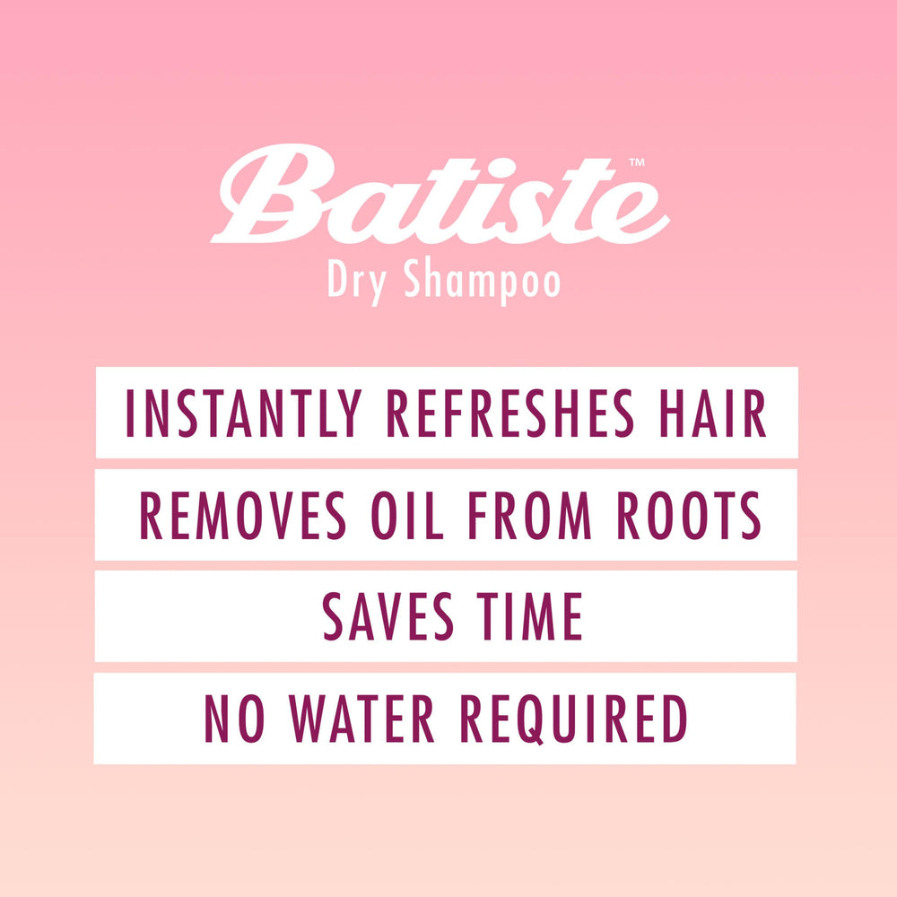 Batiste Rose Gold quick dry styling and easy touch ups after spraying.