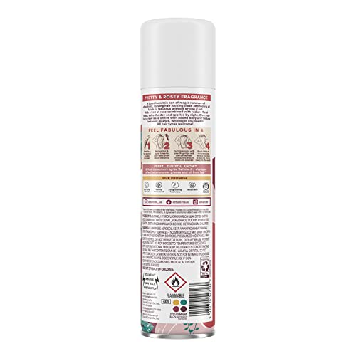 Batiste Rose Gold spray application demonstrates quick roots refresh with no water.