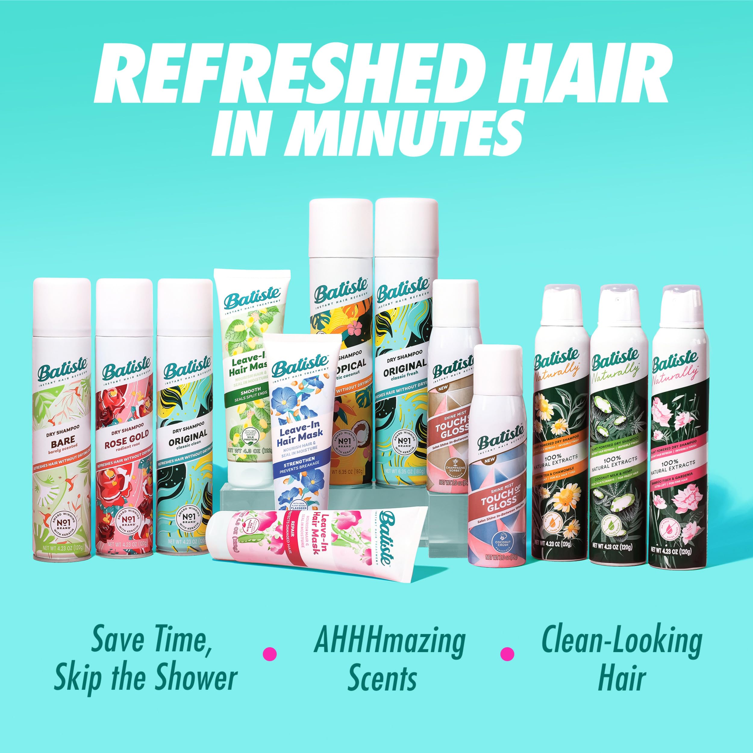 Batiste shake-and-spray usage photo shows simple, one-step refresh.
