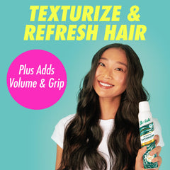 Batiste Texturizing Dry Shampoo creates beachy texture with a light, fresh scent.