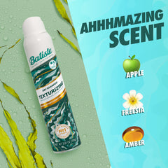 Batiste Texturizing Dry Shampoo with sea kelp adds texture and a refreshing aroma.