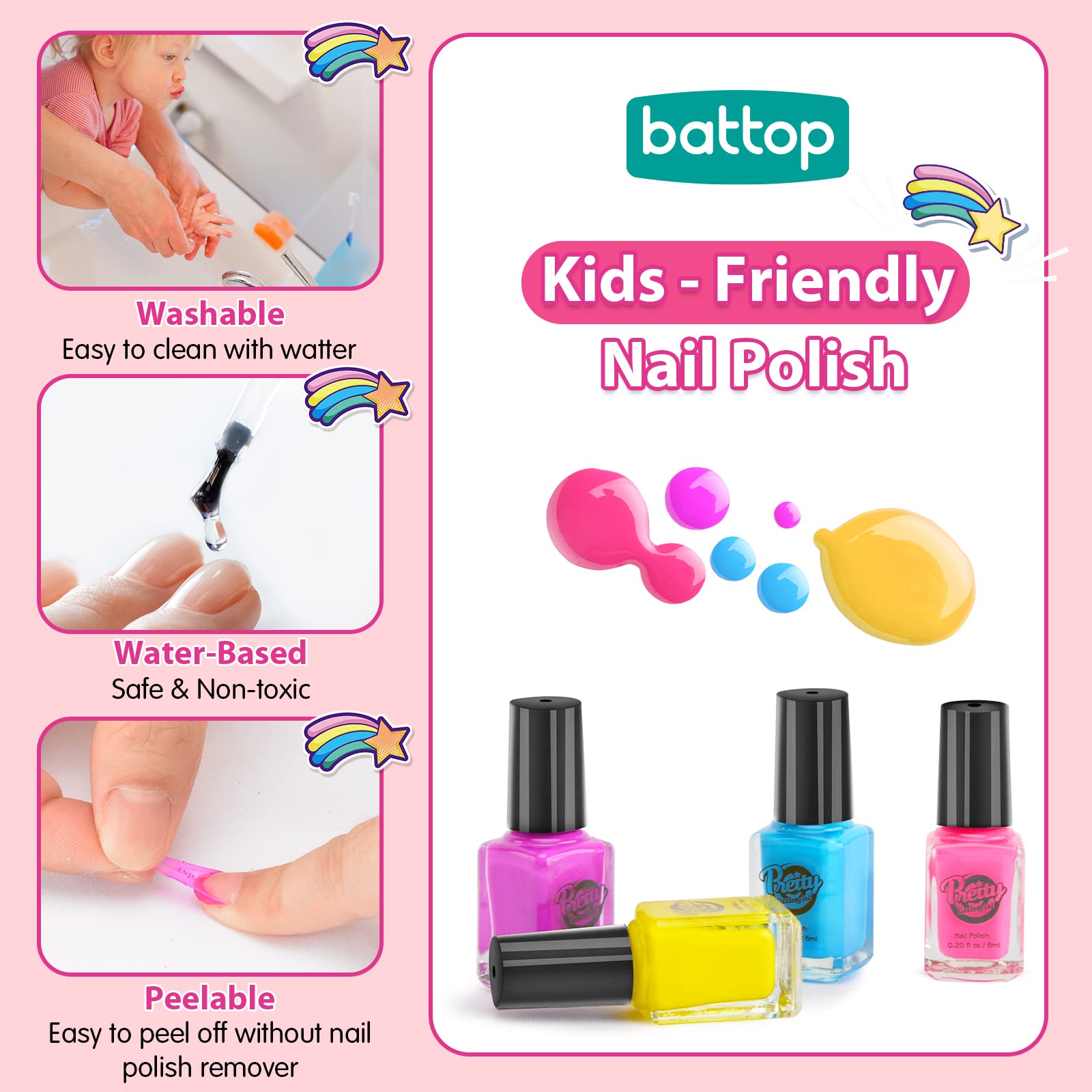 BATTOP 3D-nail-art tools enable layered designs.
