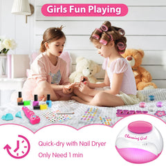 BATTOP nail-dryer speeds up drying for mess-free results.