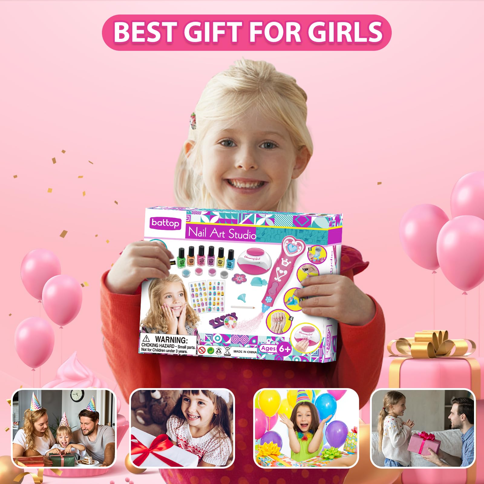 BATTOP toe-separator provides comfort during pretend spa sessions.